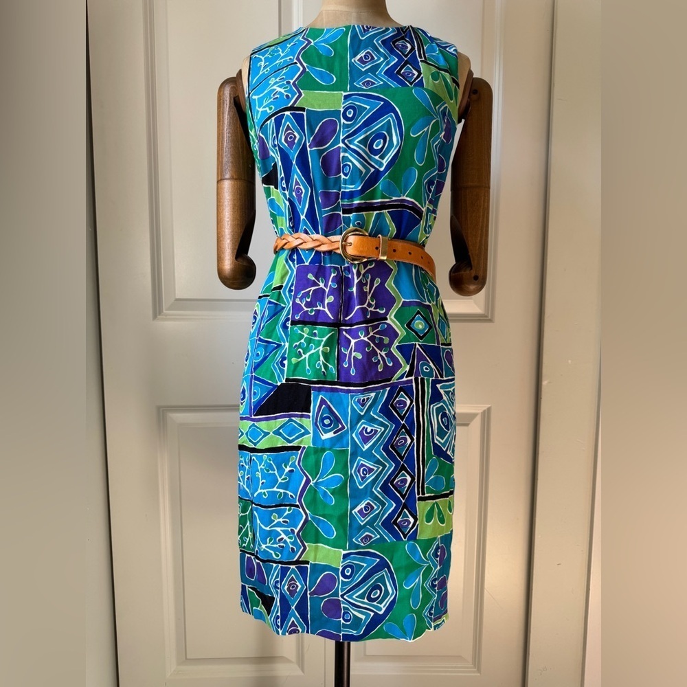 ✨ Vintage 80s 90s Abstract Shift Dress ✨ - Picture 2 of 9